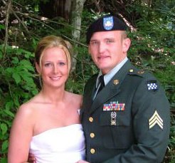 robert wilson dressed in formal uniform with his wife melissa