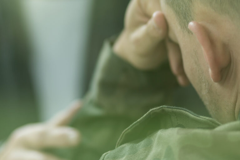 Soldier Suffering From Emotional Breakdown Soldier Suffering From Emotional Breakdown