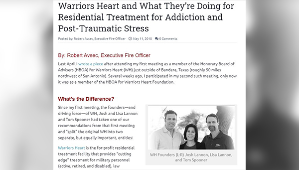 Warriors Heart is an addiction and PTSD treatment center for active military, veterans, and first responders. Contact us today at (844) 448-2567.