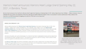 Warriors Heart is an addiction and PTSD treatment center for active military, veterans, and first responders. Contact us today at (844) 448-2567.