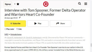 Interview with Tom Spooner, Former Delta Operator and Warriors Heart Co-Founder