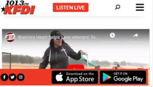 101.3 KFDI FM – country music station – Star Spangled Salute: Warriors Heart saves Veterans Lives