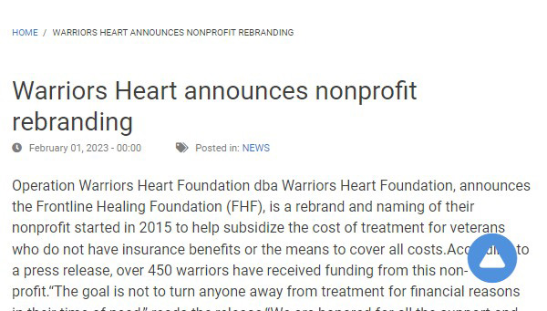 Warriors Heart announces nonprofit rebranding