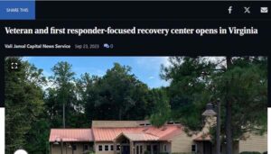 Veteran and first responder-focused recovery center opens in VirginiaFirst of its kind treatment center for military members, first responders coming to Caroline County- Warriors Heart is an addiction and PTSD treatment center for active military, veterans, and first responders. Contact us today at (844) 448-2567.- Warriors Heart is an addiction and PTSD treatment center for active military, veterans, and first responders. Contact us today at (844) 448-2567.