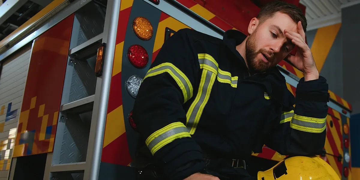 stressed out firefighter
