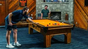 warriors playing pool at sober living location