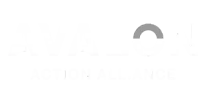 logo avalon action alliance white
