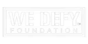 logo we defy white