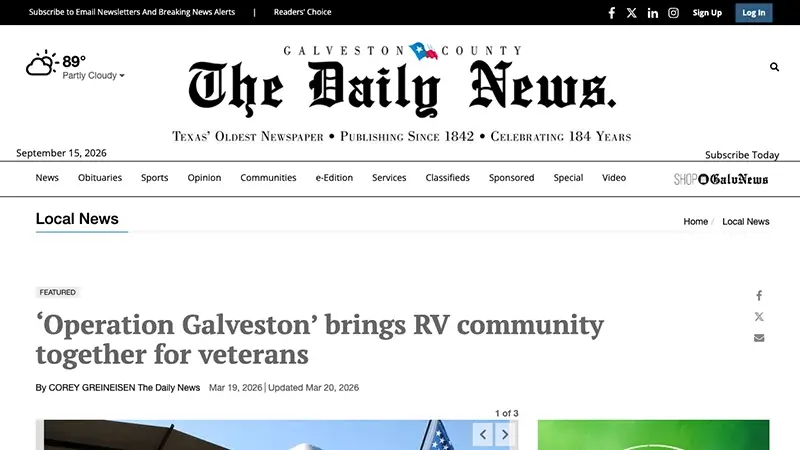 Operation Galveston Brings RV Community Together for Veterans